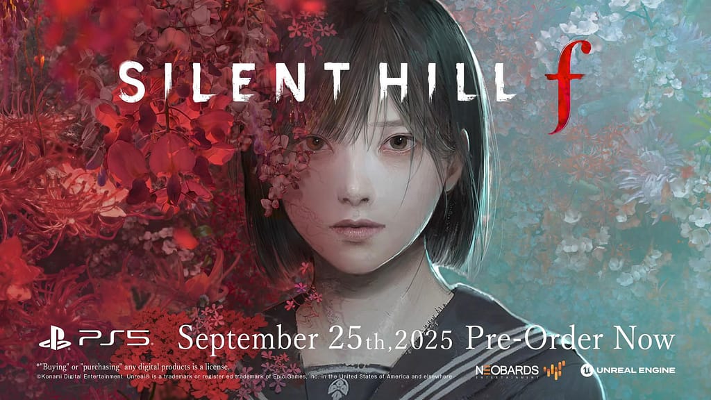 Silent Hill f official banner with 2025 release date